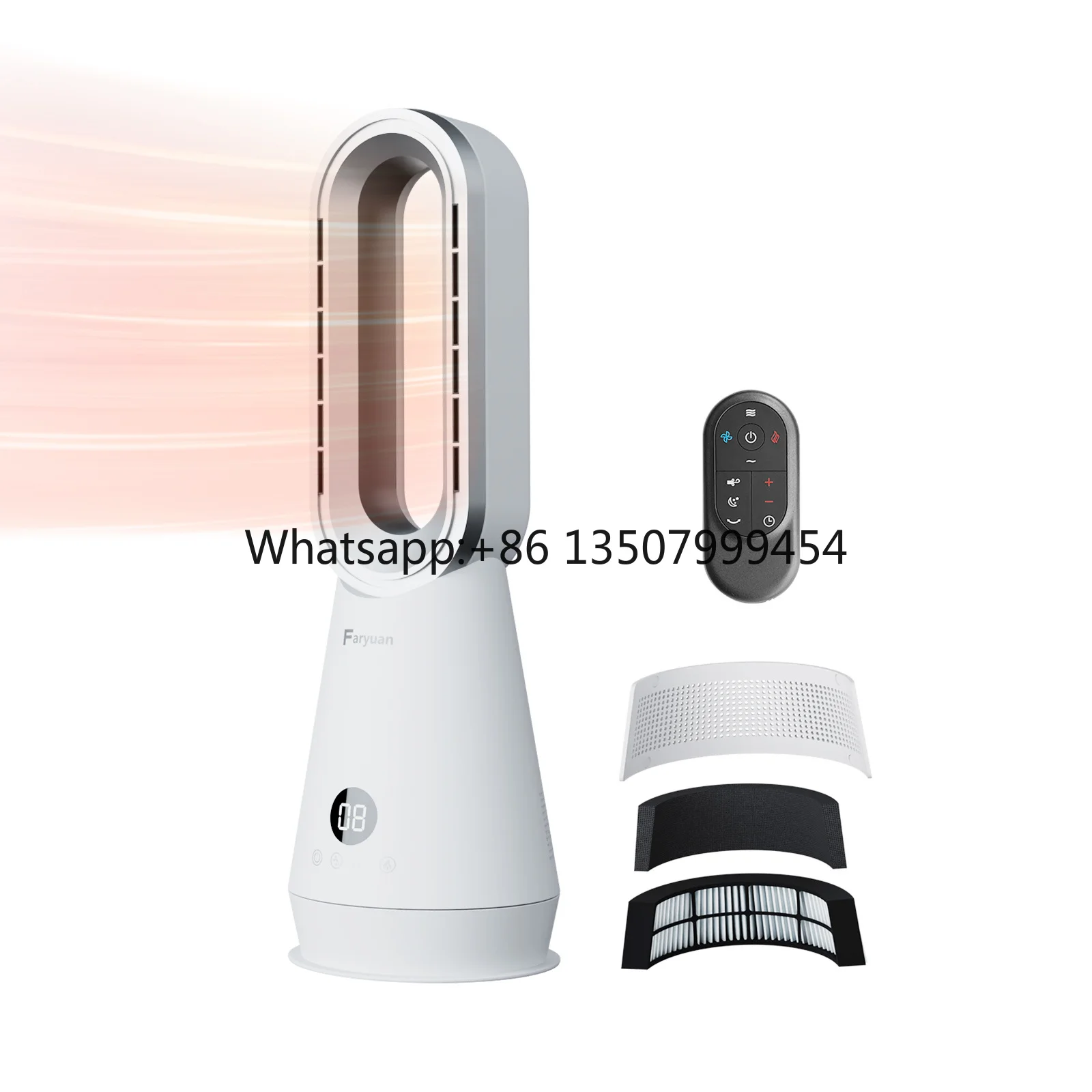 

Hot Cool Smart Bladeless Fan Air Purifier Fan with Timer and Remote Control for Home