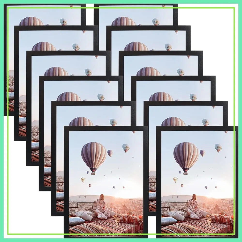 

Self-Adhesive Magnetic Frame Sheets 8.5x11 for Photos, Certificates, Posters - 12 Pack