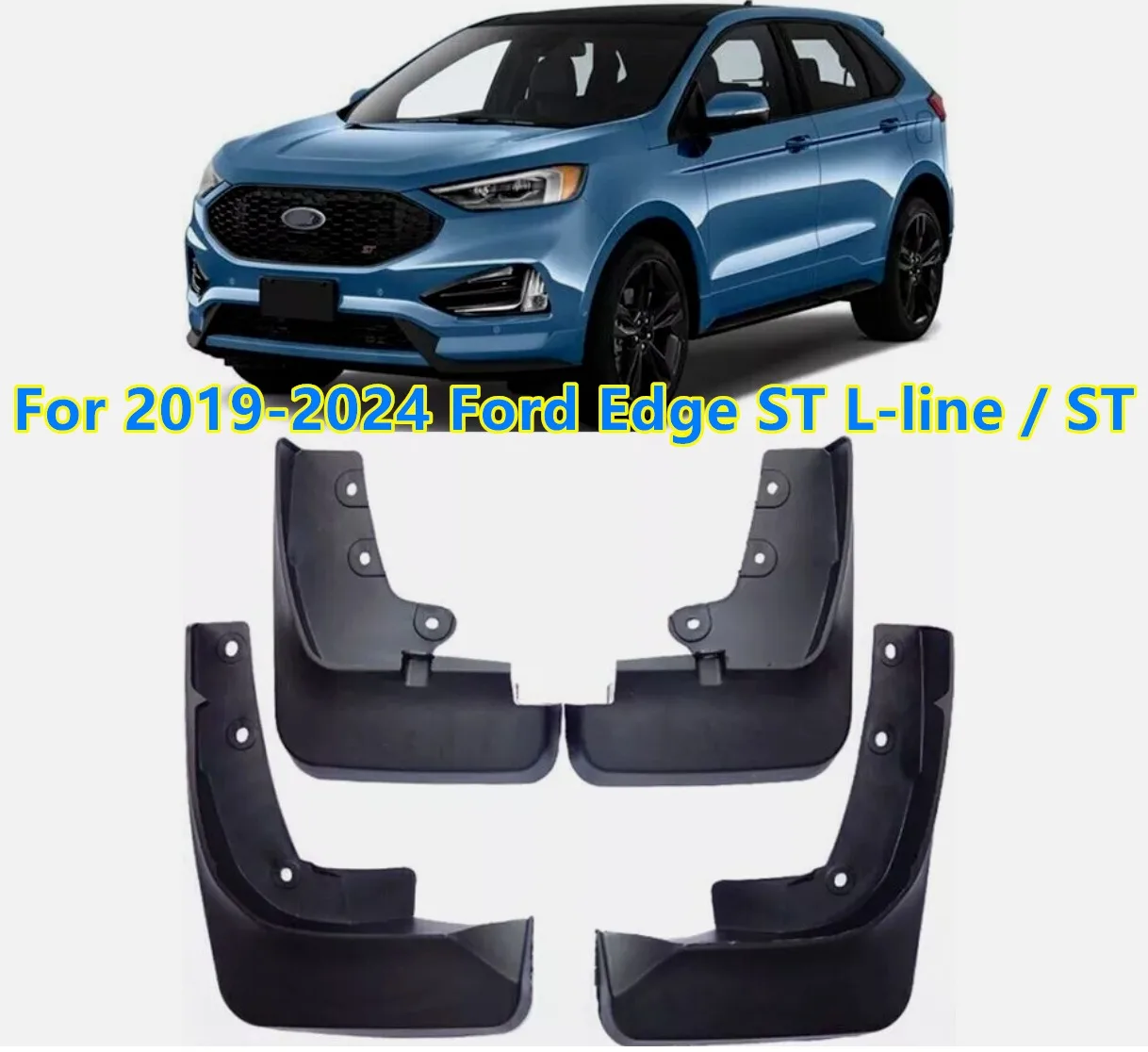 4Pcs / Set Splash Guards Mud Flaps Fender For 2019-2024 Ford Edge ST L-line / ST