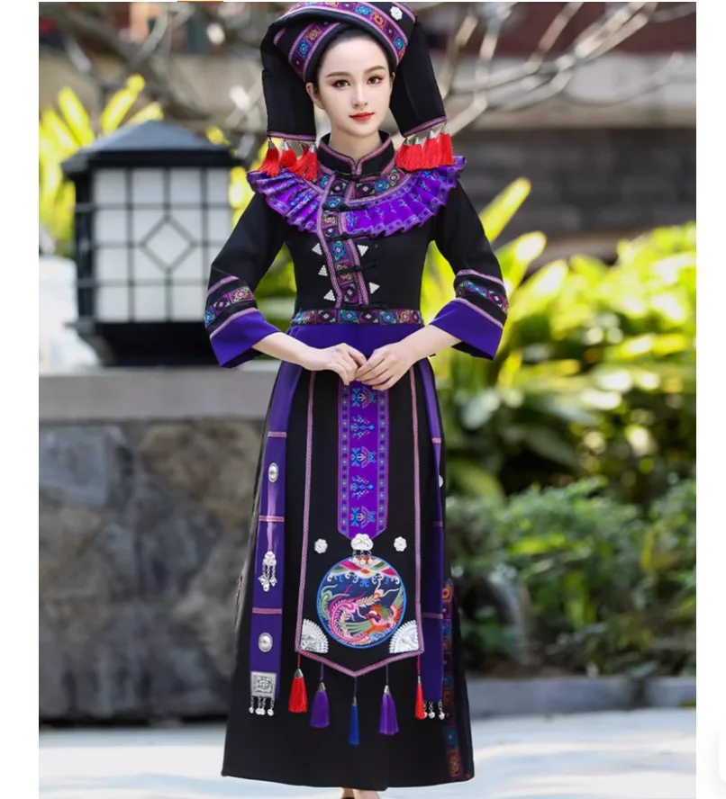 guangxi-zhuang-festival-costume-women's-ethnic-style-long-skirt-performance-dress