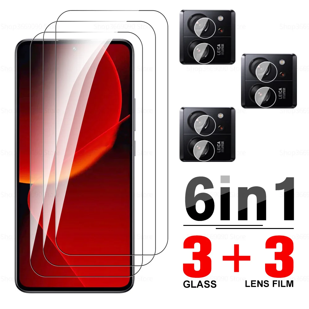 6in1 Protective Glass Case For Xiaomi 13T Pro Tempered Film Xiaomi13TPro Xiomi 13 T Pro TPro 13TPro Screen Camera Protector Film