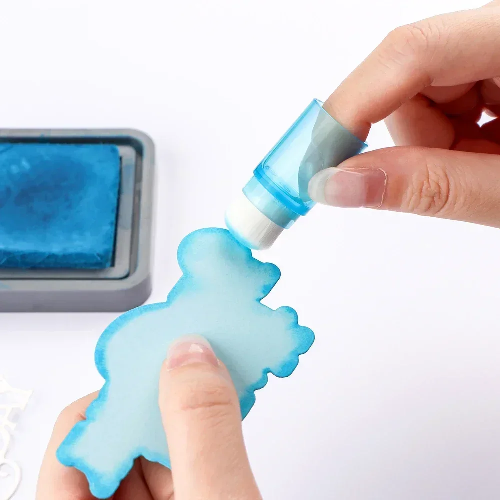 8 قطعة/المجموعة/مجموعة فرش خلاط صغيرة قابلة للتكديس أداة مزج الحبر ذات شعيرات ناعمة لصنع البطاقات والرسم لسهولة #5