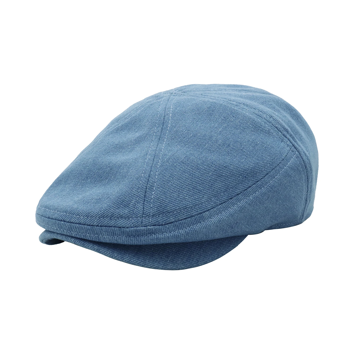 Unisex Universal Denim Newsboy Cap,Classic Vintage Casual Beret,Washed and Rugged Effect,Suitable for Daily Casual Wear