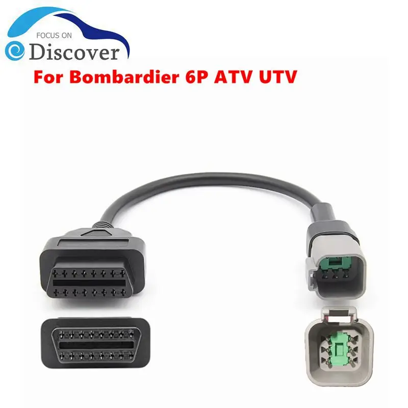 16Pin Cable for Bombardier 6Pin Motorbike Faut Code OBD2 Diagnostic Extension Adapter ATV UTV Motorcycles