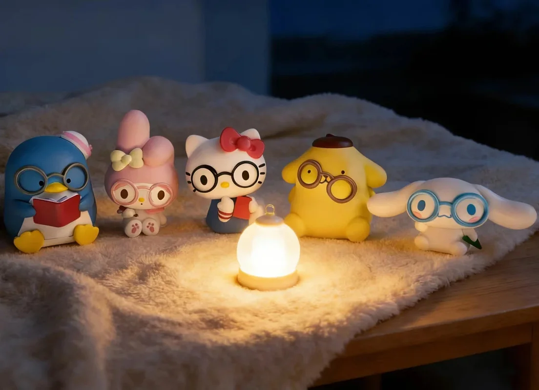 

New Product In Stock Kt Cat Melody Wearing Glasses Blind Box Kawaii Fugure Collectable Toy Desktop Decoration Festival Gift
