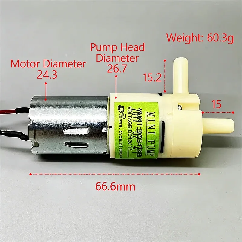 Micro 370 Water Pump, DC 12V, 24V
