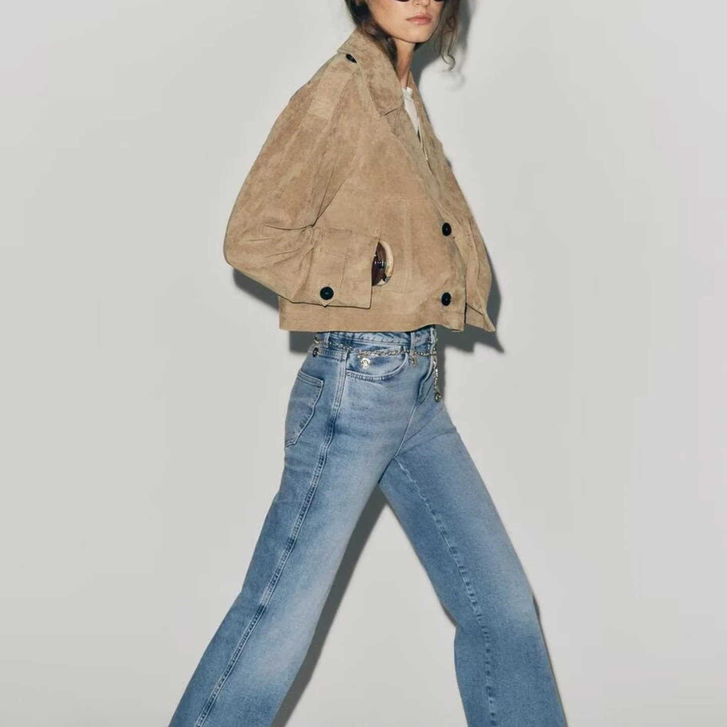 معطف نسائي من الجلد الخالص من Faionable ort Jaet وصل حديثًا للخريف وصل حديثًا مجموعة خريف 2025 ماركة Z #2