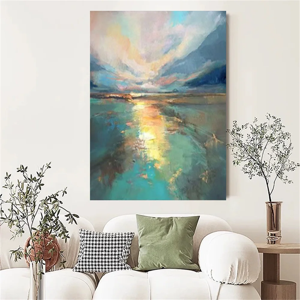 Abstract Home Decor Modern 100%Hand-Painted Oil Painting Thick Oil Texture Canvas Painting Wall Pictures Art In Different Colors