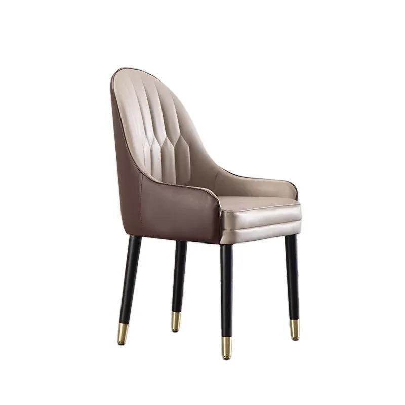 Luxury Genuine Leather Upholstered PU Dining Chairs - Modern Style for Outdoor Use view 6