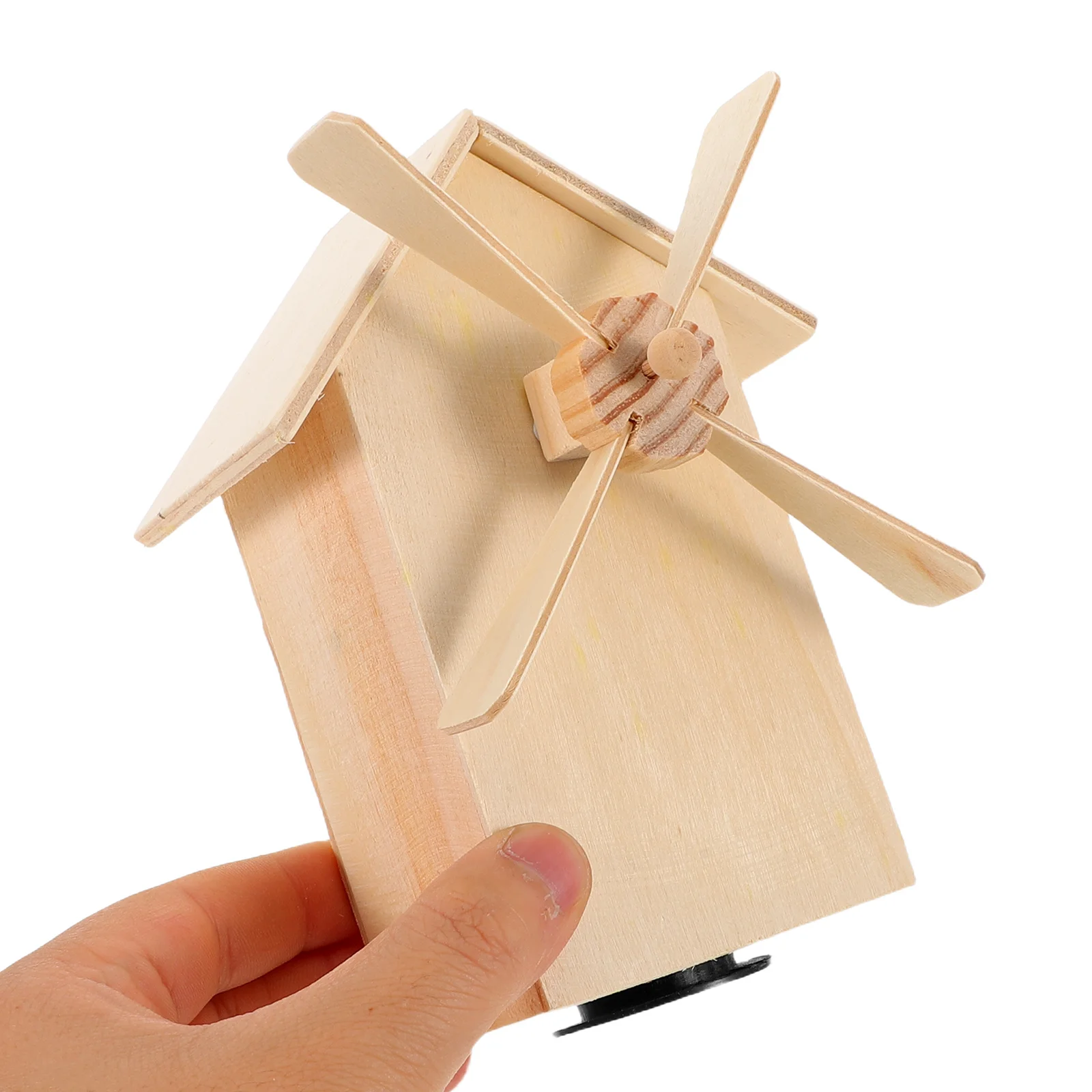 5 pièces inachevé moulin à vent en bois maison tirelire bricolage boîte d'économie de pièces de monnaie à peindre créatif enfants tirelire bois tirelire