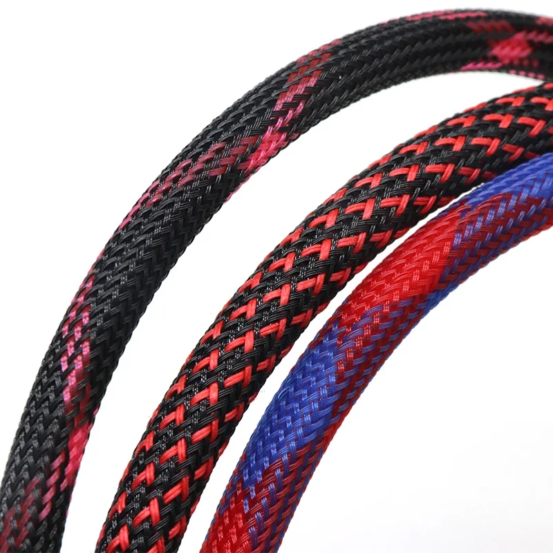 2/10M Cable Sleeve Braided 20/25/30/35/40/50/60mm PET Wire Gland Protection Protector Snake Skin For Cables Cable Wrap