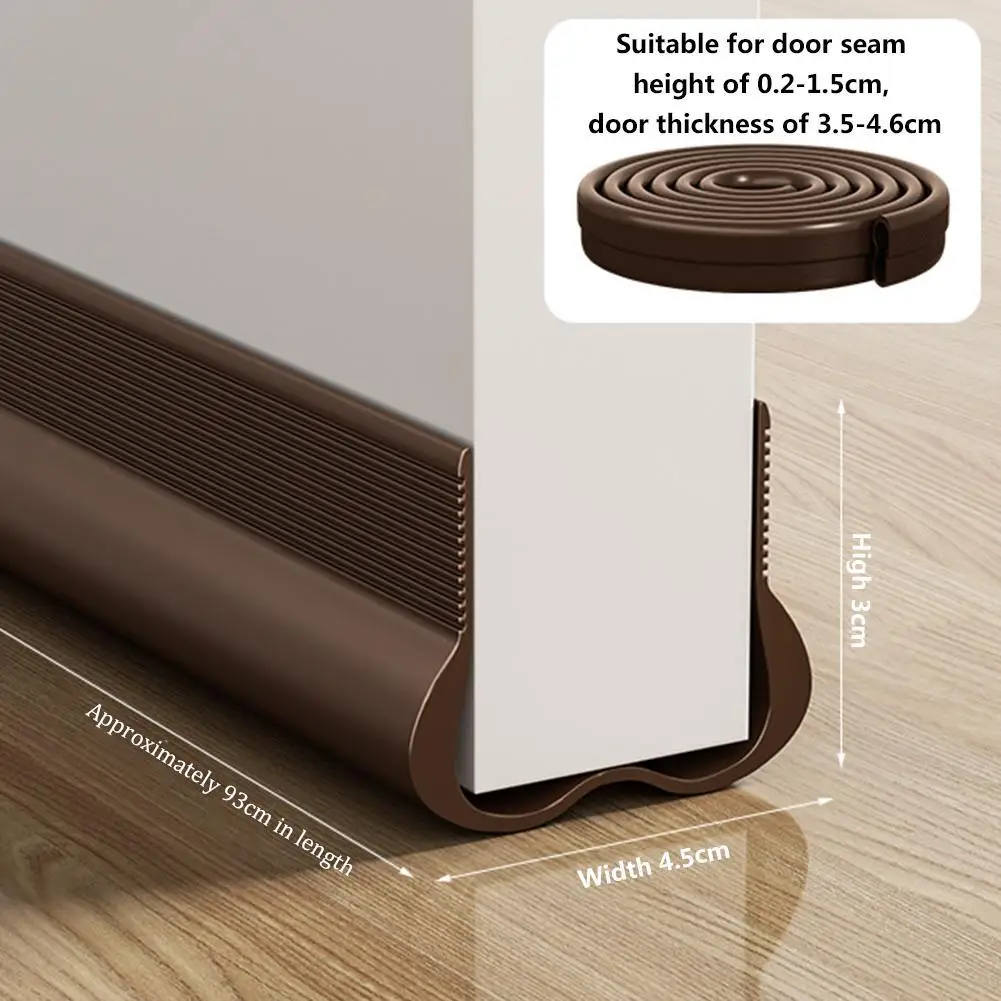 93cm PVC Flexible Door Bottom Sealing Strip SoundProof Gasket Weatherstrip Window Sealing Strip Wind Dust Blocker Protector