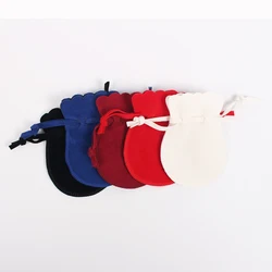 50Pcs/Lot 7×9cm 9×12cm Gourd bag Jewelry Drawstring Pouch Velvet Bolsa Candy Wedding Christmas Party Gifts Bags Can Print Logo
