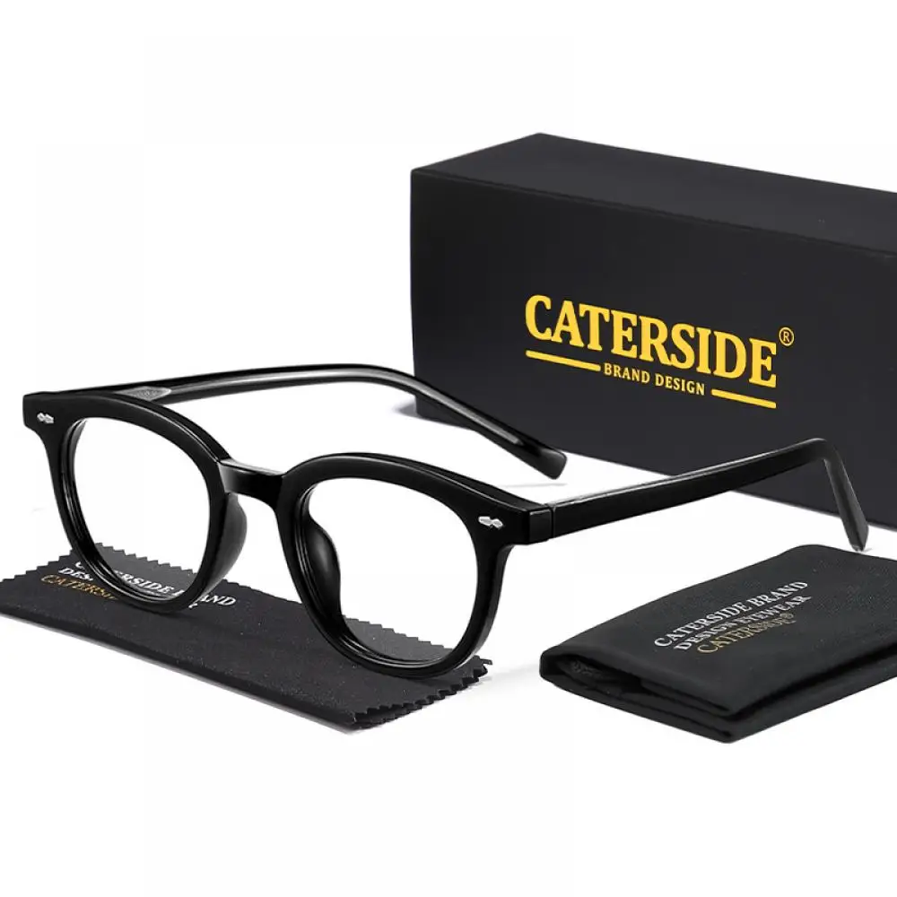 CATERSIDE Klassische Herren-Anti-Blaulicht-Brille Tr-90 Ovaler Brillenrahmen Damen Mode Computer Blaulicht-Schutzbrille – Detail 12