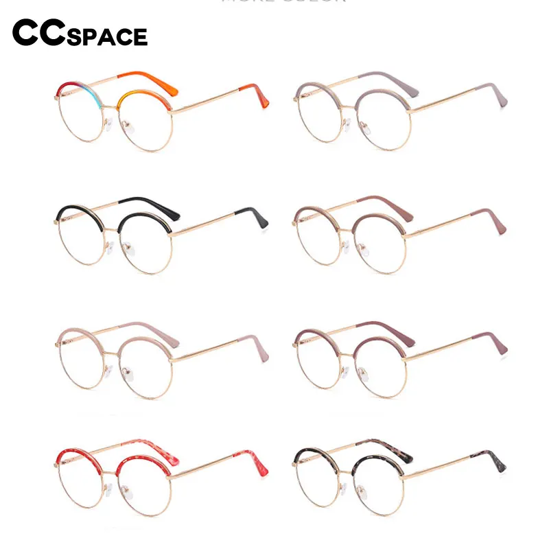 55236 Najnowsza okrągła ramka vintage Eeygalsses Damskie oprawki do okularów Metalowe oprawki do okularów Przezroczyste soczewki Eyeware — zdjęcie 7