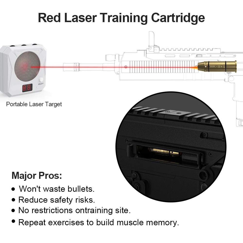 38SPL laser training cartridge Red Dot Laser Training Bullet Dry Fire Laser Trainer Cartridge Tactical Laser Bu