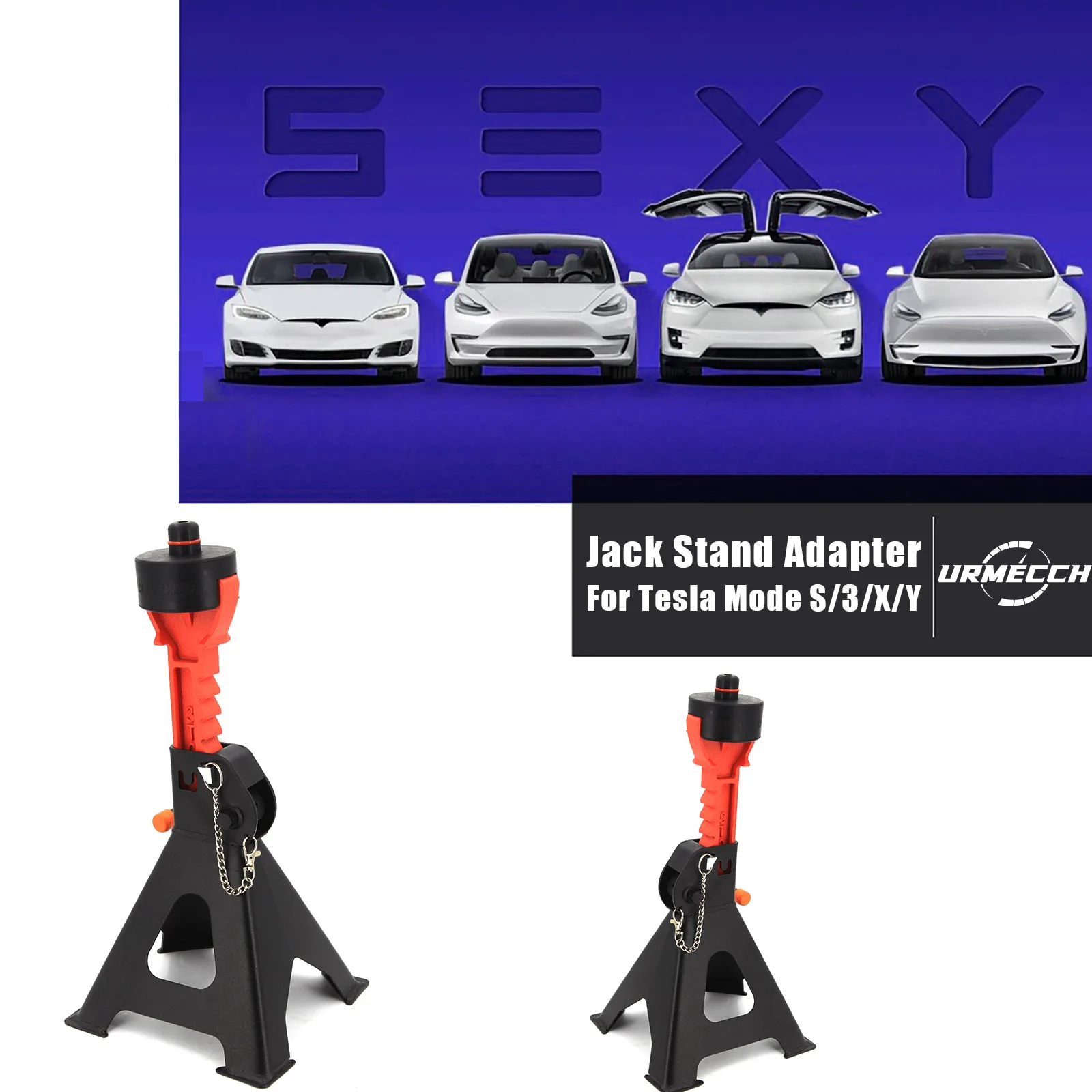 Adaptador de soporte de gato de almohadilla de goma de nuevo diseño, se adapta a soportes de gato de eje de coche Y gato de suelo, para Tesla Model