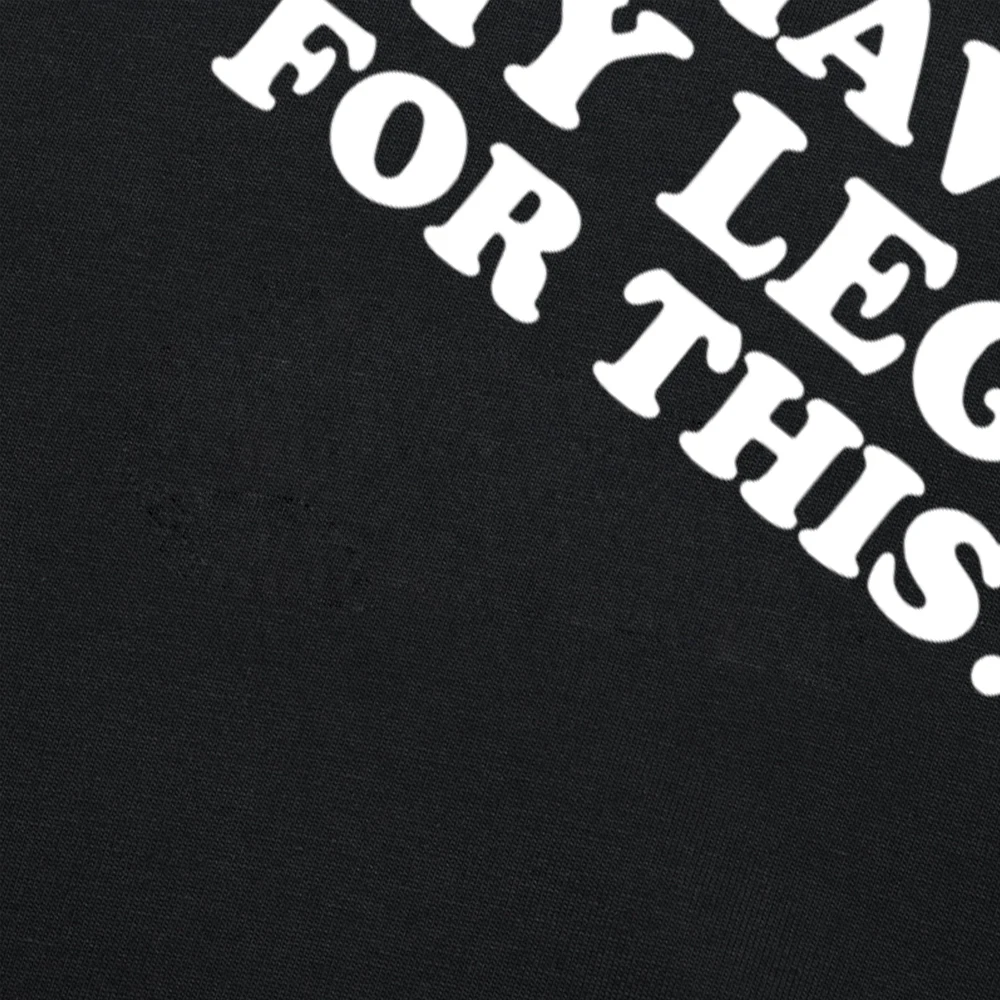 Ich habe meine Beine für diesen lustigen, sarkastischen Humor geschoren. Herrenbekleidung, Mode, Vintage, Sommer, Baumwolle, kurzärmelig, übergroßes T-Shirt – Detail 3