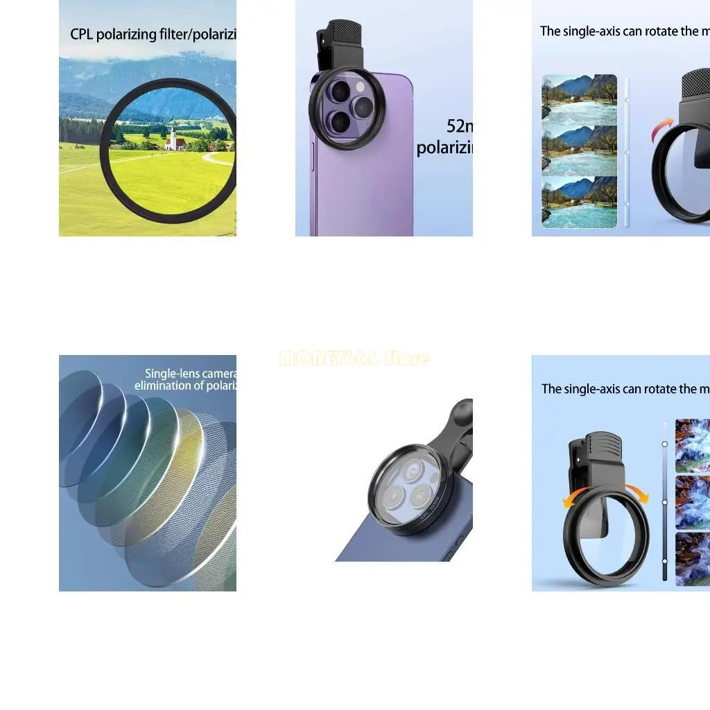 F62C Фильтр камеры телефона быстрого установки оптицированной стеклянной алюминиевой сплав рамки