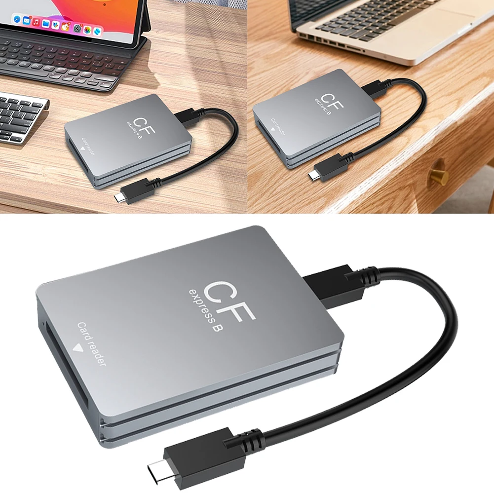 Lector de tarjetas CFexpress tipo B con Cable USB C a USB C/A Adaptador de lector CFexpress compatible con sistema operativo Android/Windows/Mac para SLR