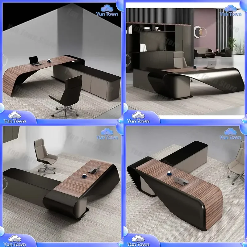 L-Shape Executive Office Desk for Modern Hotel Office Furniture Set 2026 Luxury Boss CEO Desk for Office Workspace Home