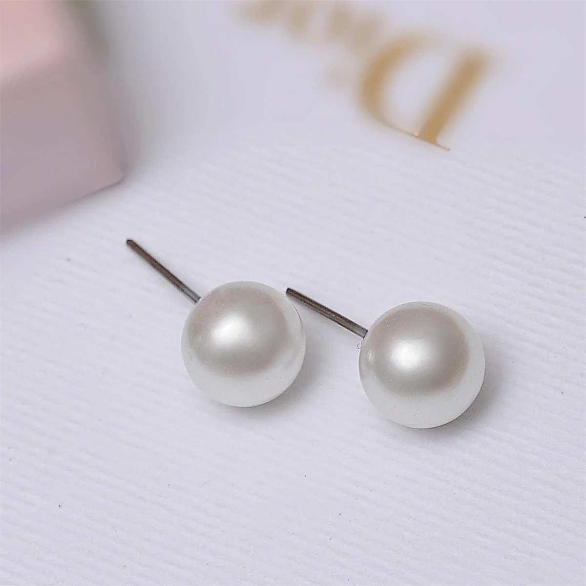 12 Pairs Simple Fashion Imitation Pearl Stud Earrings Set For Women Korean White Black Colorful Pearls Ear Studs Wedding Jewelry