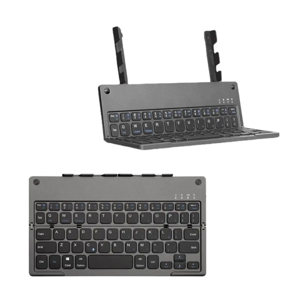 

Folding Bluetooth-compatible Keyboard With Bracket Mini Portable Controller Universal For Mobile Phone Tablet Notebook