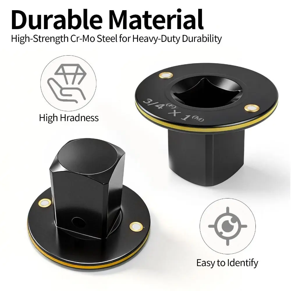 

Heavy Duty Ratchet Converter Color-Coded Magnetic Stubby Drive Ratchet Adapters Stop Dropping Impact Resistant