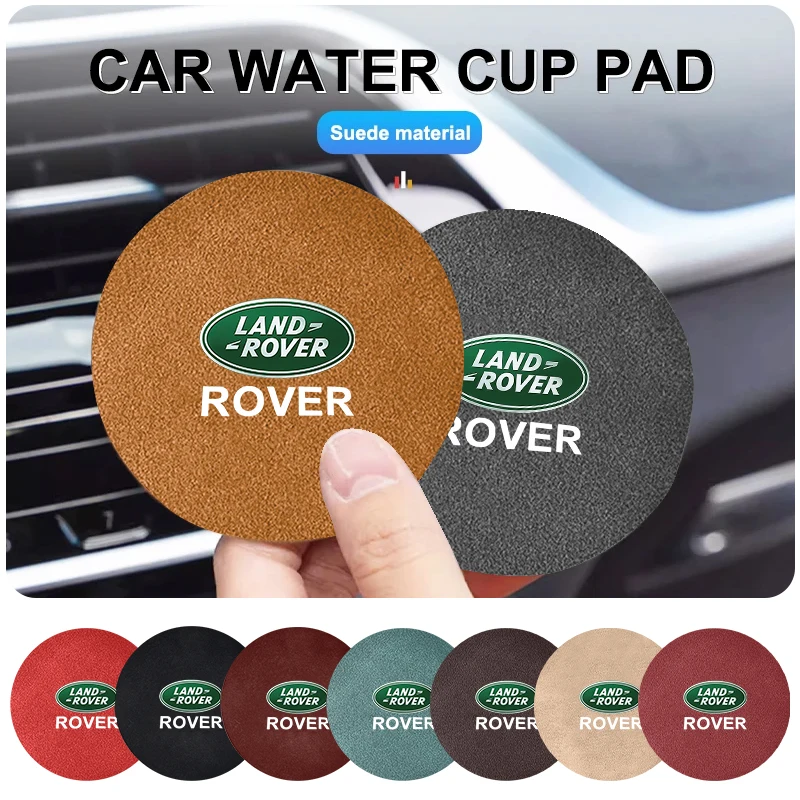 2pcs Anti-slip Car Water Coasters Auto Interior Coasters 7cm For Land Rover Range Rover Evoque Velar Defender Discovery L319