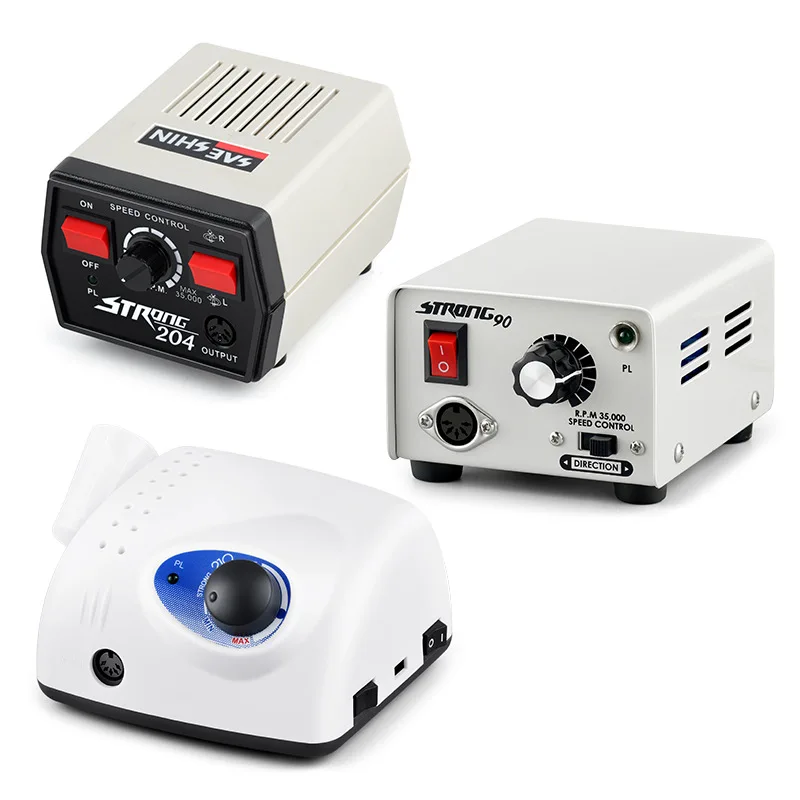 65W Power Control Box Strong210 207 204 90 For Micromotor Handpiece Nail Drills Manicure Machine Pedicure Electric Equipment