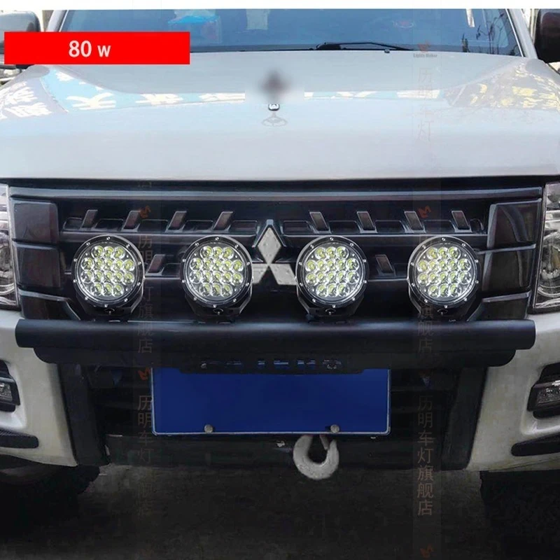 Front Bumper For V97 V93 V87 V73 Mitsubishi Pajero Spotlight Front Bumper Bracket Montero Shogun Bumper Accessories