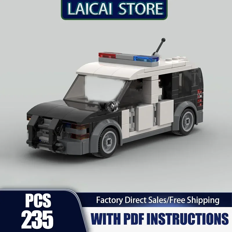 City Cars Model Moc Building Blocks Suburban Police Car Model Technology Bricks DIY Assembly Holiday Construstion Toy Gifts
