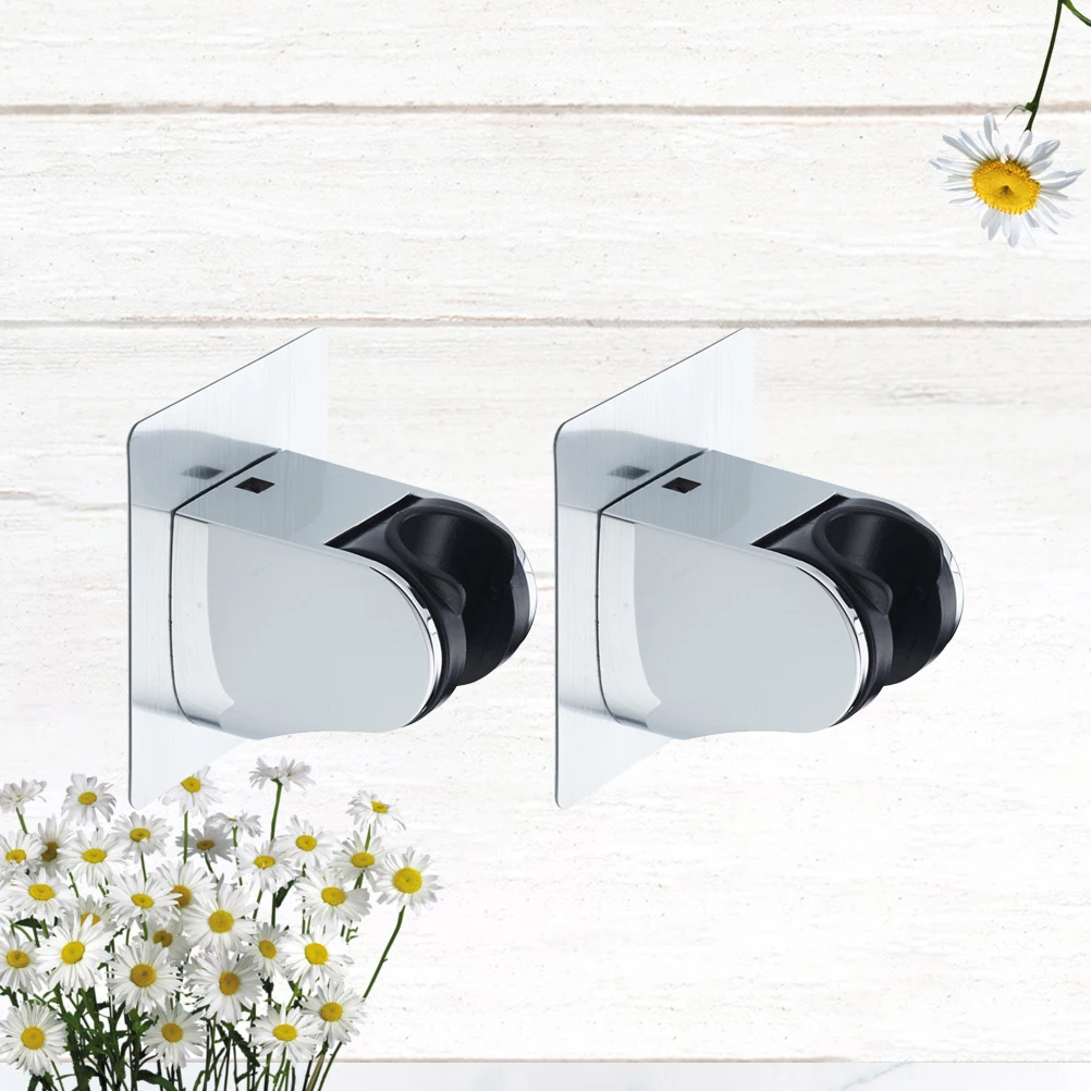 

2 Pcs Shower Head Bracket Adjustable Bathroom Suction Holder Nozzle Base Fits Most Shower Heads Durable Lightweight Easy Install