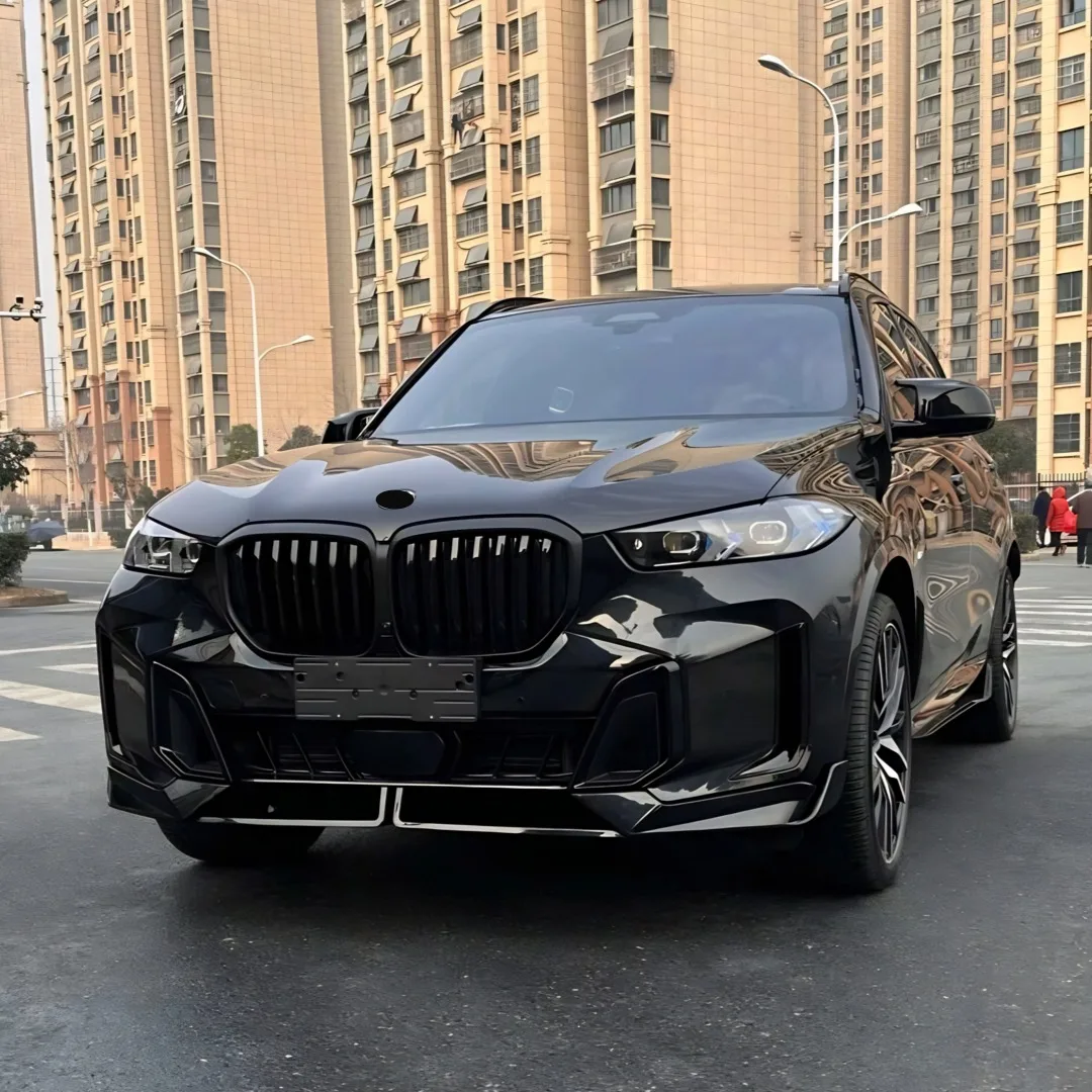 MP Style Splitter Front Bumper Lip Chin For BMW X5 G05 M Sport 2023-2026 Carbon Fiber Look Tuning Styling Accessories Decoration