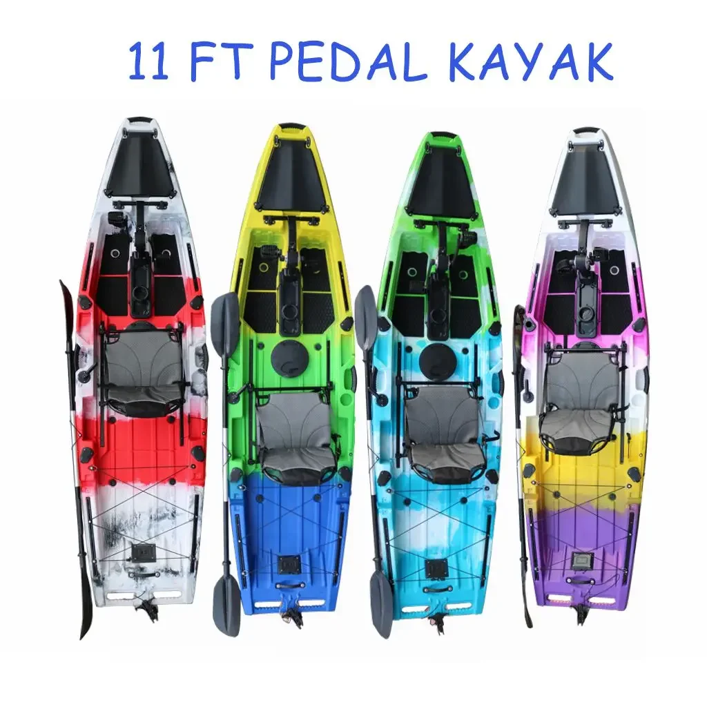 2023 new pedal boat, foot plastic kayak, gear pedal plastic professional, boat independent