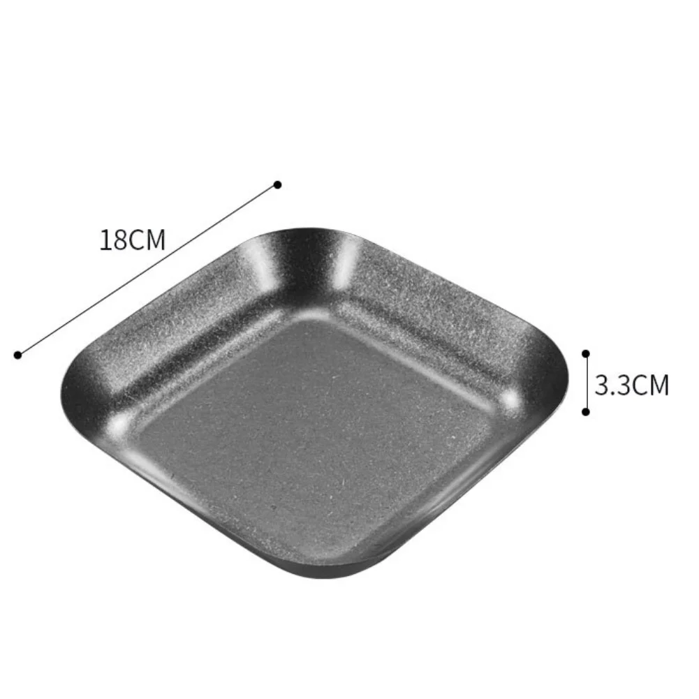 

For Home Dining Retro Snack Tray Metal Serving Plate Versatile Serving Tray For Snacks Vintage-inspired Design