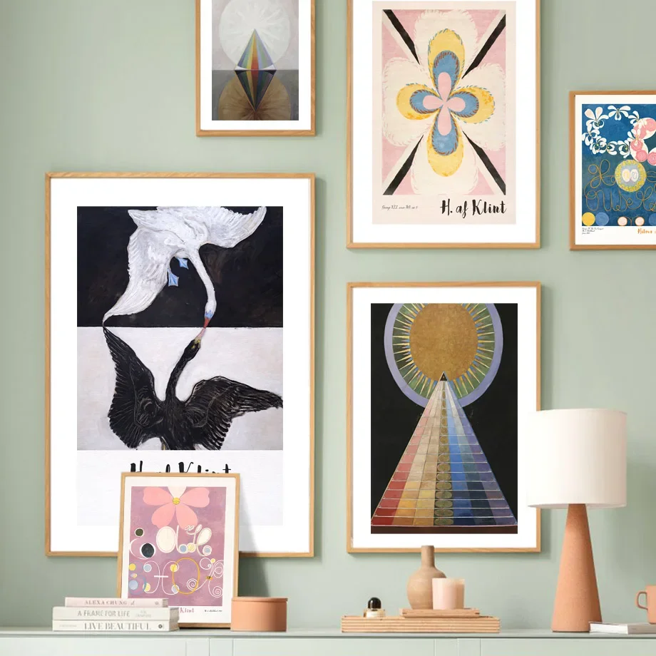 Hilma Af Klint Swan The Ten Largest Abstract Childhood Wall Art Canvas Painting Nordic Posters Prints Pictures Living Room Decor