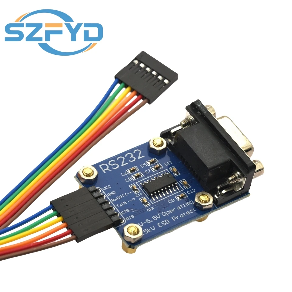 Módulo de puerto serie RS232 a TTL y UART con ESD cable intermitente
