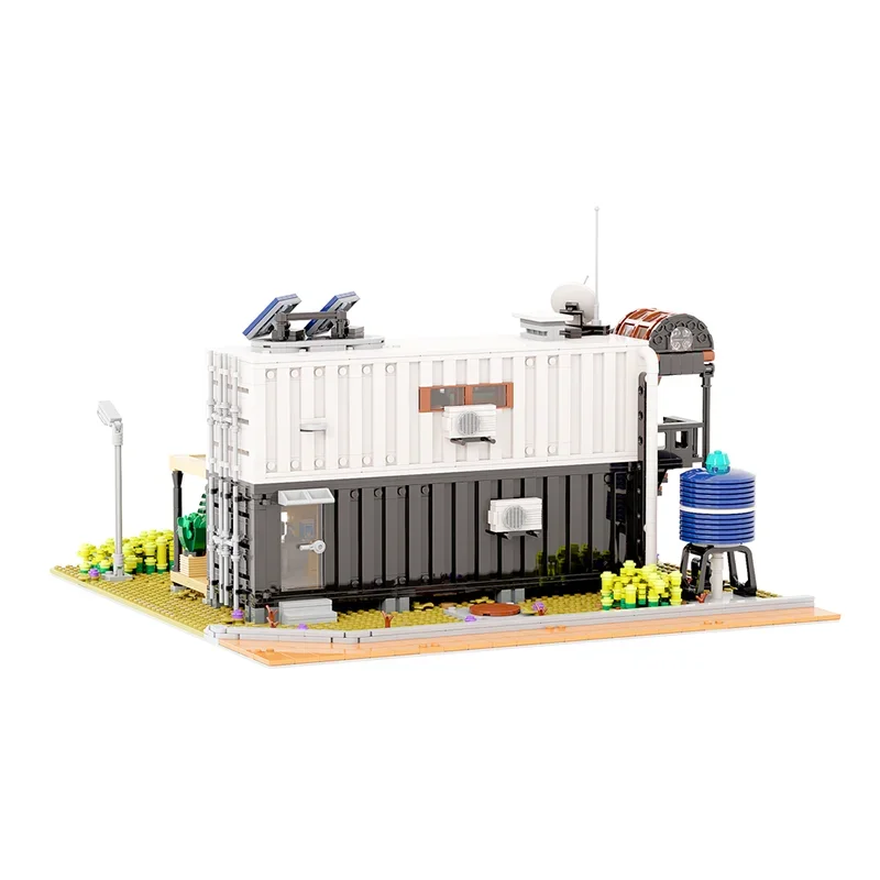 Street View Model Moc Building Blocks  Container House II Model Technology Brick DIY Assembly Construction Toy Holiday Gifts