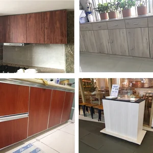 Holz- und Vinyl -Selbstadhäsions -Tapete, wasserdicht, Türen, Schrank, Tisch, moderne, dekorative Möbel 10 Hauptverkaufsaufkleberholz Tür - №6