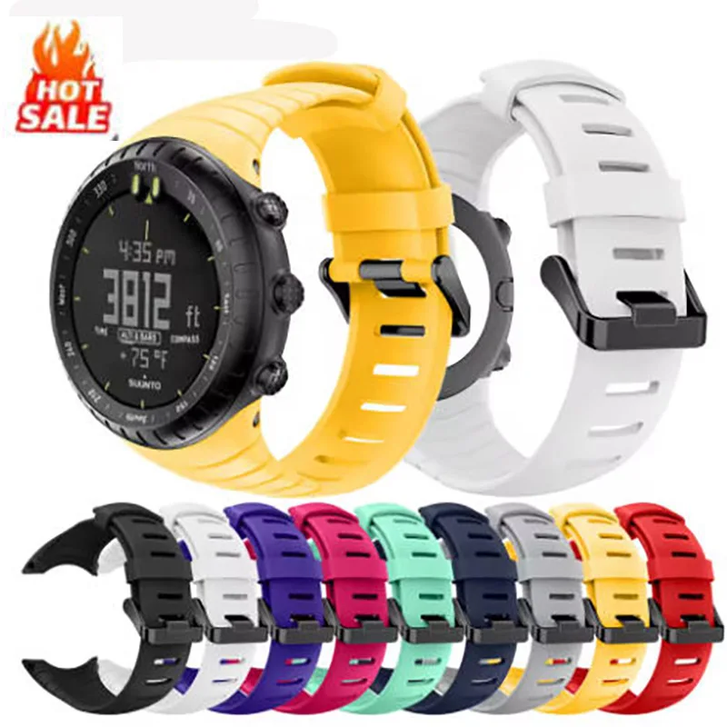 

New Watchband strap For Suunto core silicone replacement sport watch strap for suunto core Bracelet classic wristband wrist belt