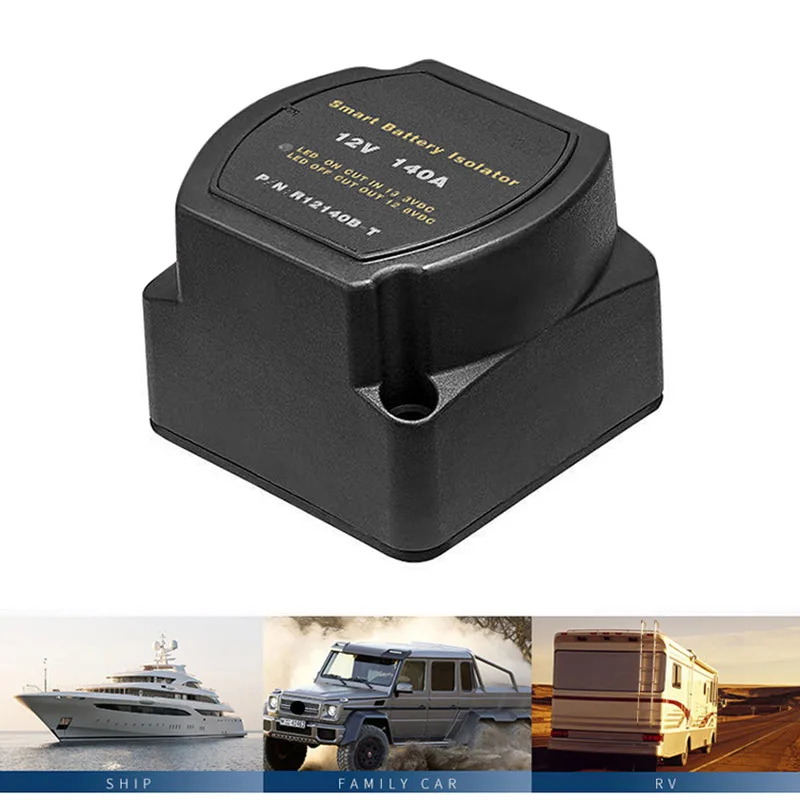 

Портативный разъединитель двойных аккумуляторов с реле контроля напряжения, не вызывающий падения напряжения, умный изолятор для аккумуляторов, аксессуар для автодомов