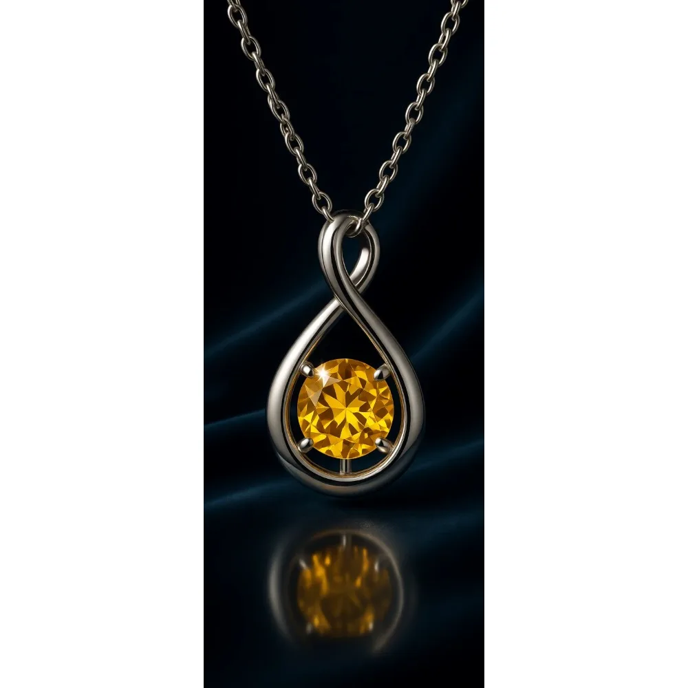 

Кулон-подвеска «Бесконечность» с камнем по месяцу рождения, серебро 925 пробы, 16-18 дюймов, подарок для нее