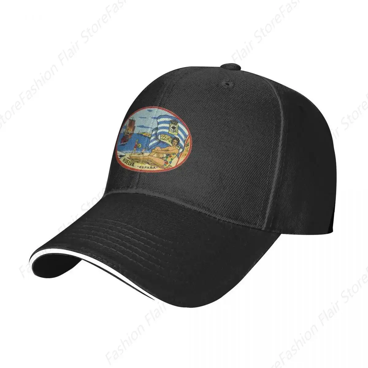 Huelva Huelva Sticker Huelva Spain Vintage Andalusia Espa?a Baseball Cap cute Icon Fishing cap Elegant Women's Hats Men's