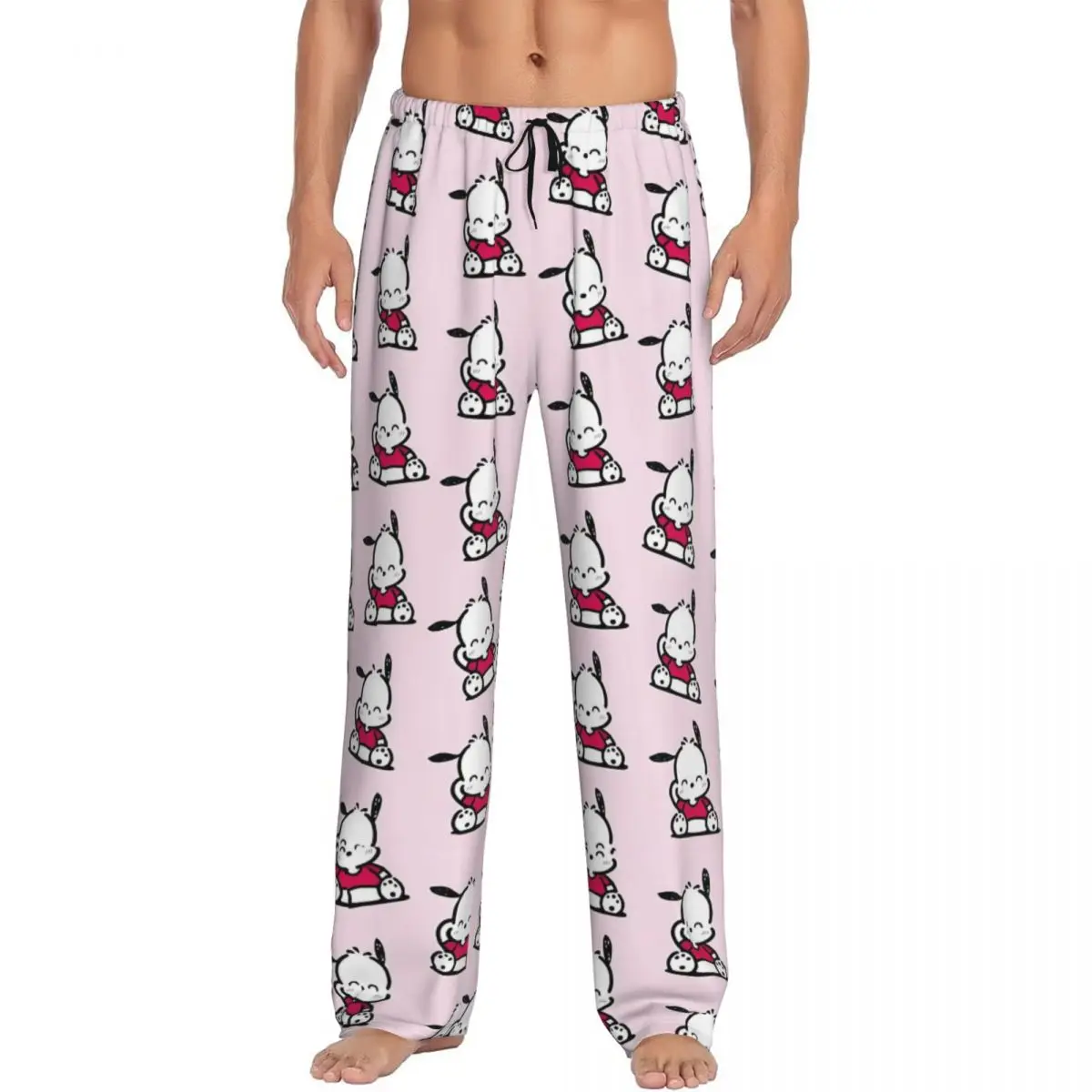 

Custom Print Men Pochacco Pajama Pants Kawaii Sleepwear Sleep Lounge Bottoms with Pockets