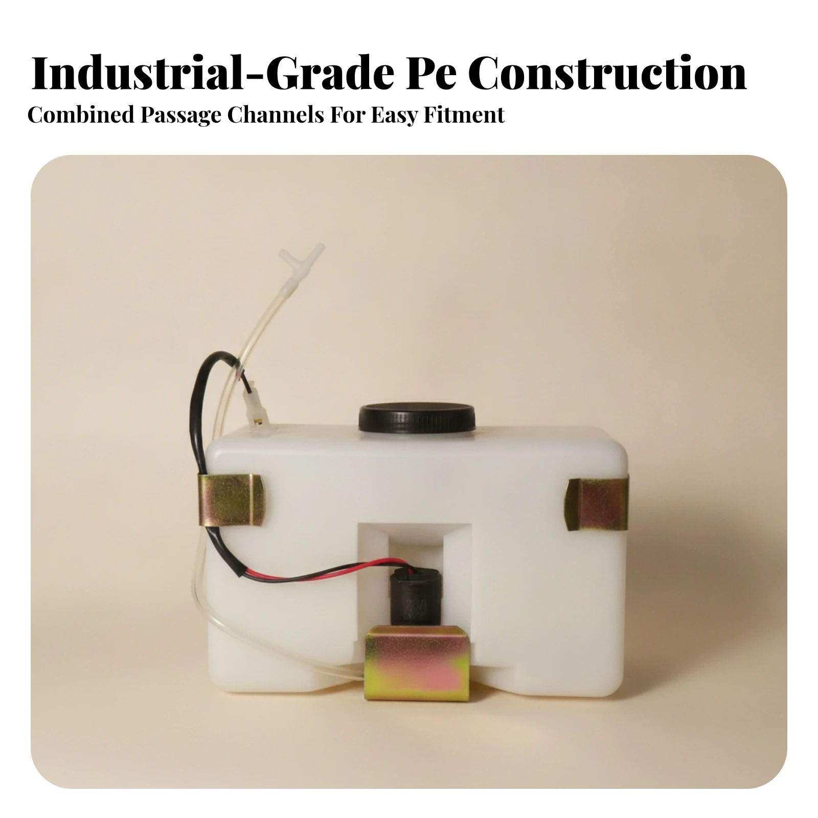 Windshield Washer Reservoir with Integrated Pump Compact PE Plastic Windshield Washer Reservoir Space-Conscious
