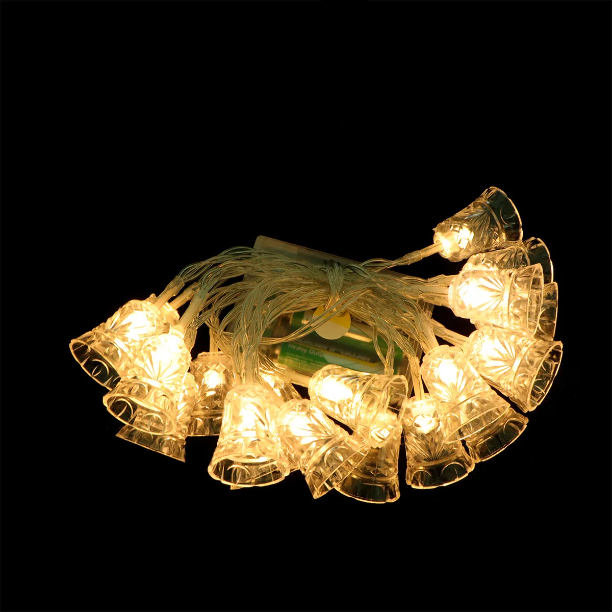 1Set Bell String Lights Environmentally Friendly LED Bell Pendant Hanging Lights Decorative for Christmas Party Home Garden Bar