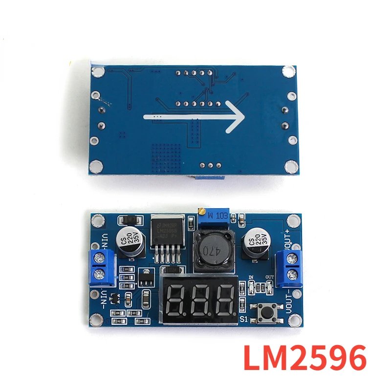 1pcs Power Supply Module LM2596S DC-DC Voltage Regulator 3A Adjustable LM2596 Step Down Module Output Short Circuit Protectio