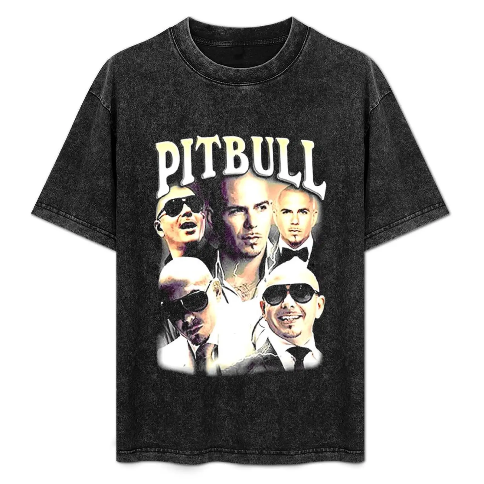 

Pitbull Mr.Worldwide Vintage T-Shirt Minimalist Casual Short Sleeve Top