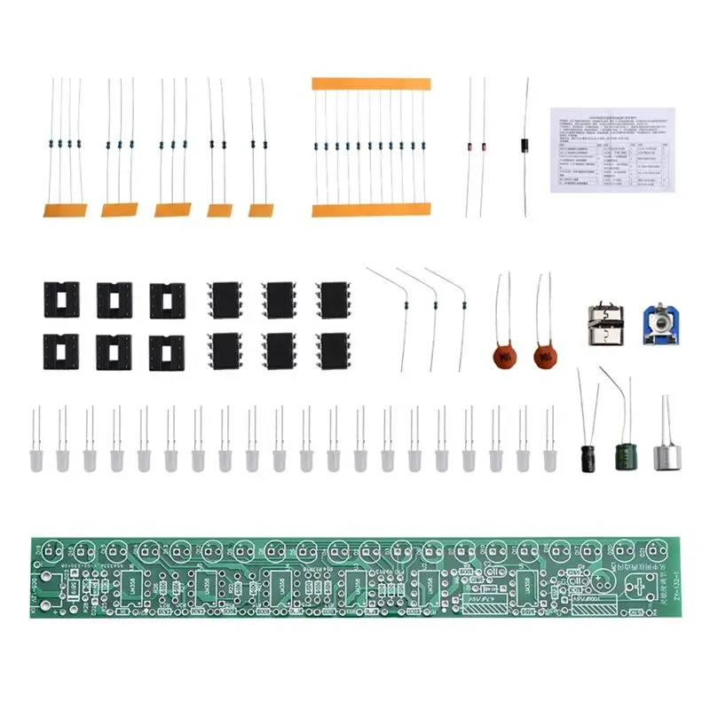 FC-[IANC-AB01] USB Voice Control Lamp LED Volume Level Indicator Music Audio Circuit Board DIY Kit LED Volume Level Indicator A